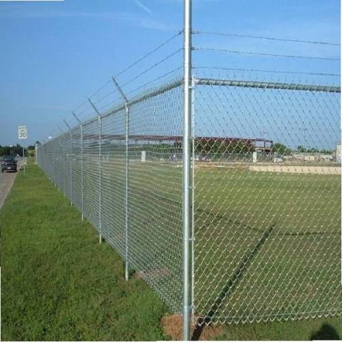 Image Boundary chain link and barbed wire fencing work